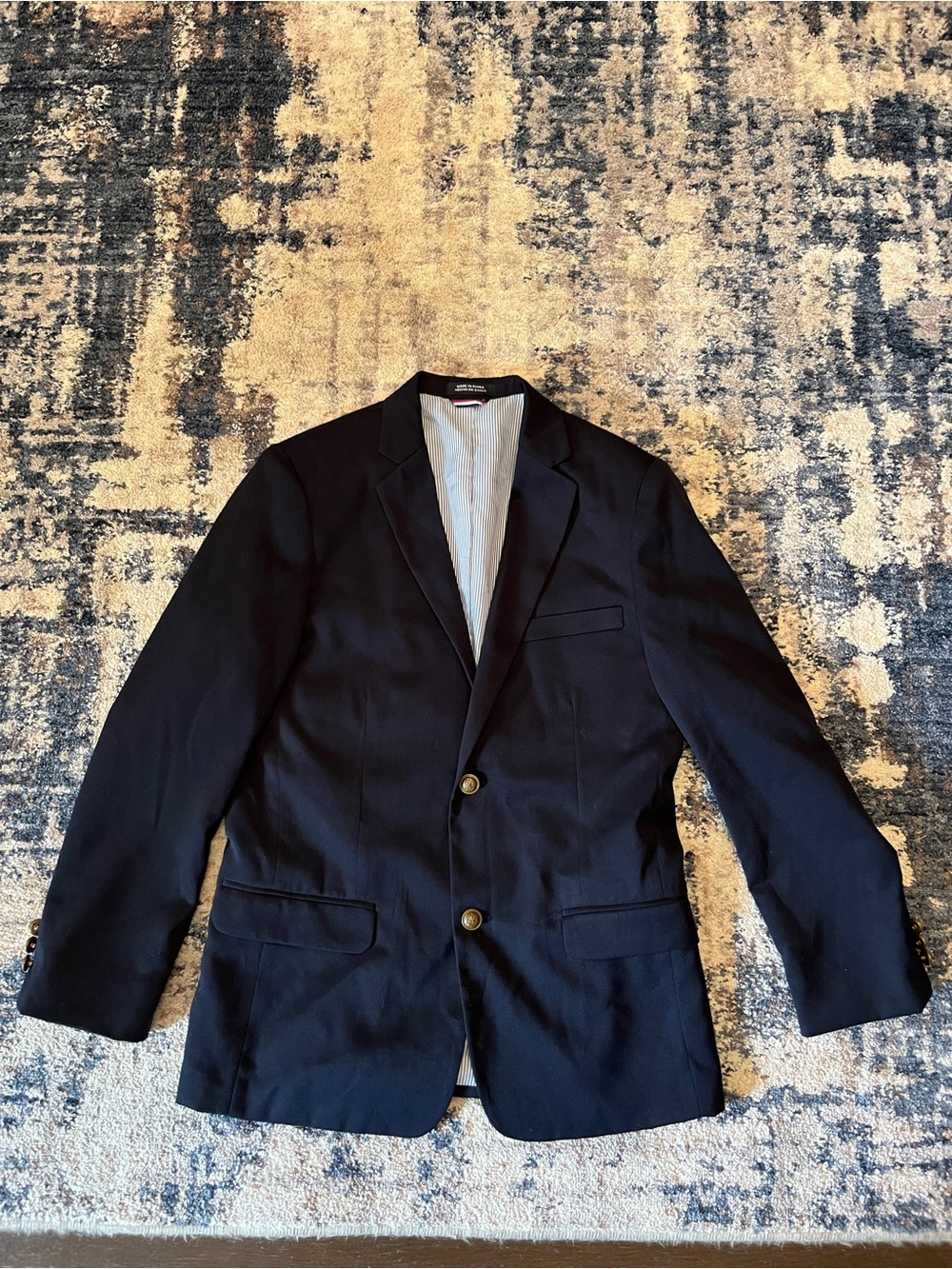 Tommy Hilfiger Navy Blue Single-Breasted Sport Coat